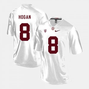 Football Stanford University White #8 Kevin Hogan College Jersey Men's