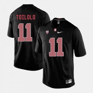 #11 Stanford Mens Black Levine Toilolo College Jersey Football