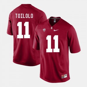Men's Football #11 Levine Toilolo College Jersey Stanford University Cardinal