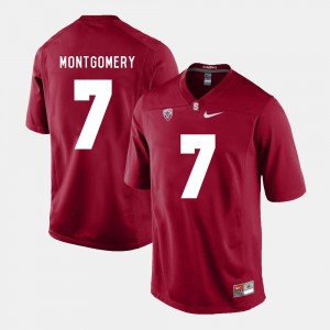 Stanford Ty Montgomery College Jersey #7 Men's Cardinal Football