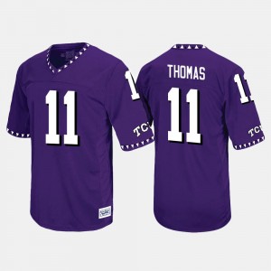 Throwback Dylan Thomas College Jersey Purple Men's #11 Texas Christian
