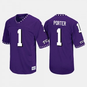 #1 Throwback Purple Mens Emanuel Porter College Jersey TCU