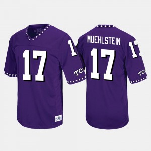 For Men's #17 Purple Horned Frogs Grayson Muehlstein College Jersey Throwback