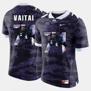 #74 TCU Horned Frogs Purple For Men's Halapoulivaati Vaitai College Jersey High-School Pride Pictorial Limited
