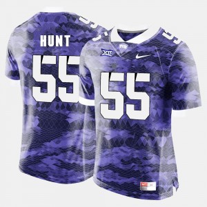 Joey Hunt College Jersey Purple TCU For Men's Football #55