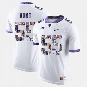 #55 White High-School Pride Pictorial Limited Texas Christian University Men Joey Hunt College Jersey