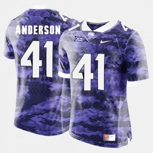 Jonathan Anderson College Jersey Football For Men TCU University Purple #41