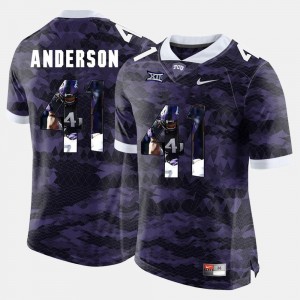 Jonathan Anderson College Jersey High-School Pride Pictorial Limited Purple Texas Christian For Men #41