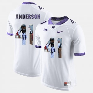 Jonathan Anderson College Jersey White High-School Pride Pictorial Limited Horned Frogs Men's #41