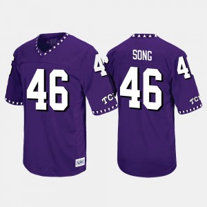 Throwback Men #46 Purple TCU Horned Frogs Jonathan Song College Jersey