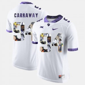 White Men's TCU Horned Frogs Josh Carraway College Jersey High-School Pride Pictorial Limited #94