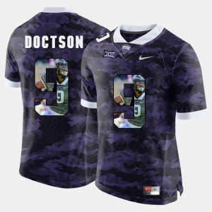 #9 Josh Doctson College Jersey High-School Pride Pictorial Limited For Men Purple Texas Christian University