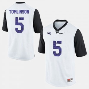 TCU University #5 Men LaDainian Tomlinson College Jersey Football White