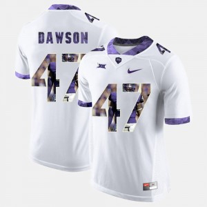 #47 For Men Texas Christian University High-School Pride Pictorial Limited P.J. Dawson College Jersey White