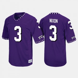 Shaun Nixon College Jersey For Men Throwback Purple TCU #3