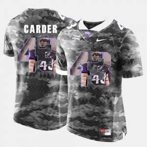 High-School Pride Pictorial Limited Mens Tank Carder College Jersey Grey Horned Frogs #43