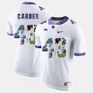 White #43 High-School Pride Pictorial Limited Tank Carder College Jersey TCU Men