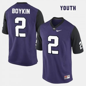 TCU Football Purple #2 Youth(Kids) Trevone Boykin College Jersey