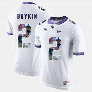 For Men's Texas Christian High-School Pride Pictorial Limited #2 Trevone Boykin College Jersey White