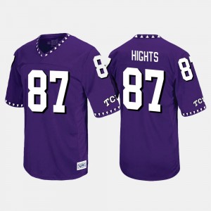 TCU Horned Frogs TreVontae Hights College Jersey #87 For Men Purple Throwback