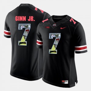 Pictorial Fashion #7 Buckeye Ted Ginn Jr. College Jersey For Men's Black