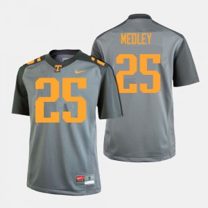 Football #25 Men Aaron Medley College Jersey Gray University Of Tennessee