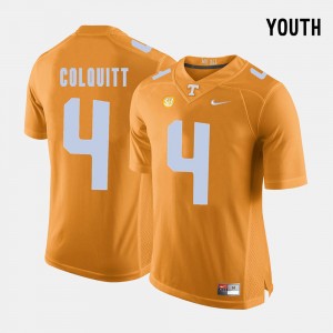 Orange Vols Football #4 Youth Britton Colquitt College Jersey