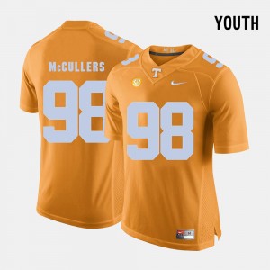 VOL Football #98 Orange Daniel McCullers College Jersey For Kids