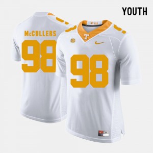 Youth TN VOLS Daniel McCullers College Jersey Football #98 White