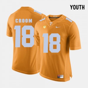 Football Youth #18 Jason Croom College Jersey Orange Tennessee Volunteers