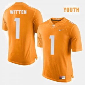 TN VOLS Youth Jason Witten College Jersey Football #1 Orange