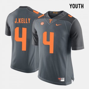 Tennessee Vols #4 For Kids John Kelly College Jersey Grey Football