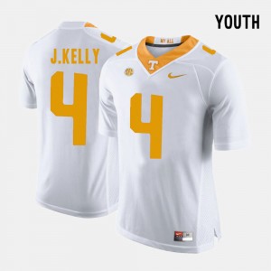 White Football John Kelly College Jersey Youth(Kids) #4 UT VOL