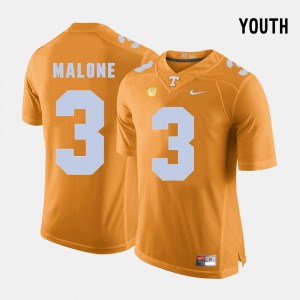 Orange Football For Kids Josh Malone College Jersey #3 Tennessee