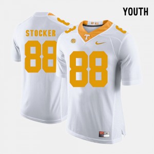 Luke Stocker College Jersey TN VOLS Youth Football #88 White