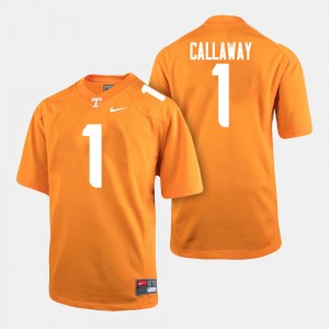 #1 For Men's Orange Tennessee Volunteers Football Marquez Callaway College Jersey