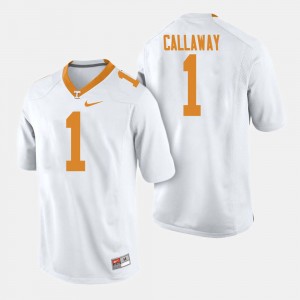 White #1 Marquez Callaway College Jersey Tennessee Vols For Men's Football