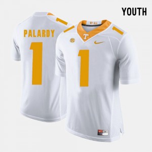 Kids Football White Tennessee Vols Michael Palardy College Jersey #1