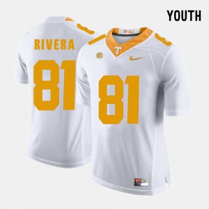 #81 For Kids Tennessee Vols White Mychal Rivera College Jersey Football