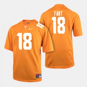 For Men's Football #18 Orange TN VOLS Princeton Fant College Jersey