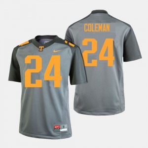 #24 Football Gray VOL Trey Coleman College Jersey For Men