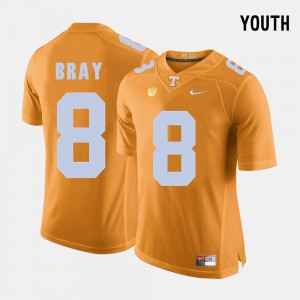 Tyler Bray College Jersey Youth Orange UT Volunteer #8 Football