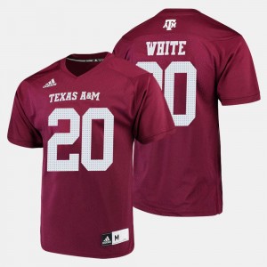 Texas A&M University James White College Jersey Mens #20 Maroon Football