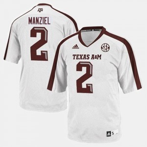 White Football Texas A&M Aggies Johnny Manziel College Jersey Kids #2