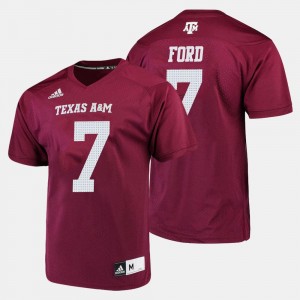 Men #7 Keith Ford College Jersey Texas A&M Aggies Football Maroon