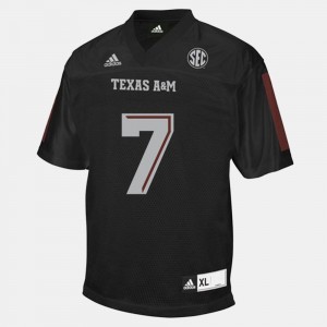 Football Youth #7 Texas A&M Kenny Hill College Jersey Black