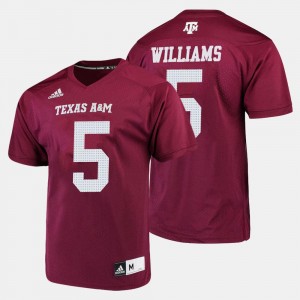 Aggies #5 Trayveon Williams College Jersey For Men's Football Maroon