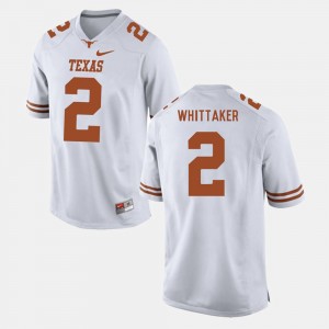 Fozzy Whittaker College Jersey For Men's #2 University of Texas White Football