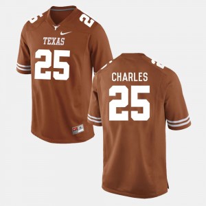 #25 For Men's Texas Longhorns Burnt Orange Jamaal Charles College Jersey Football