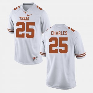 #25 Football Men Jamaal Charles College Jersey University of Texas White